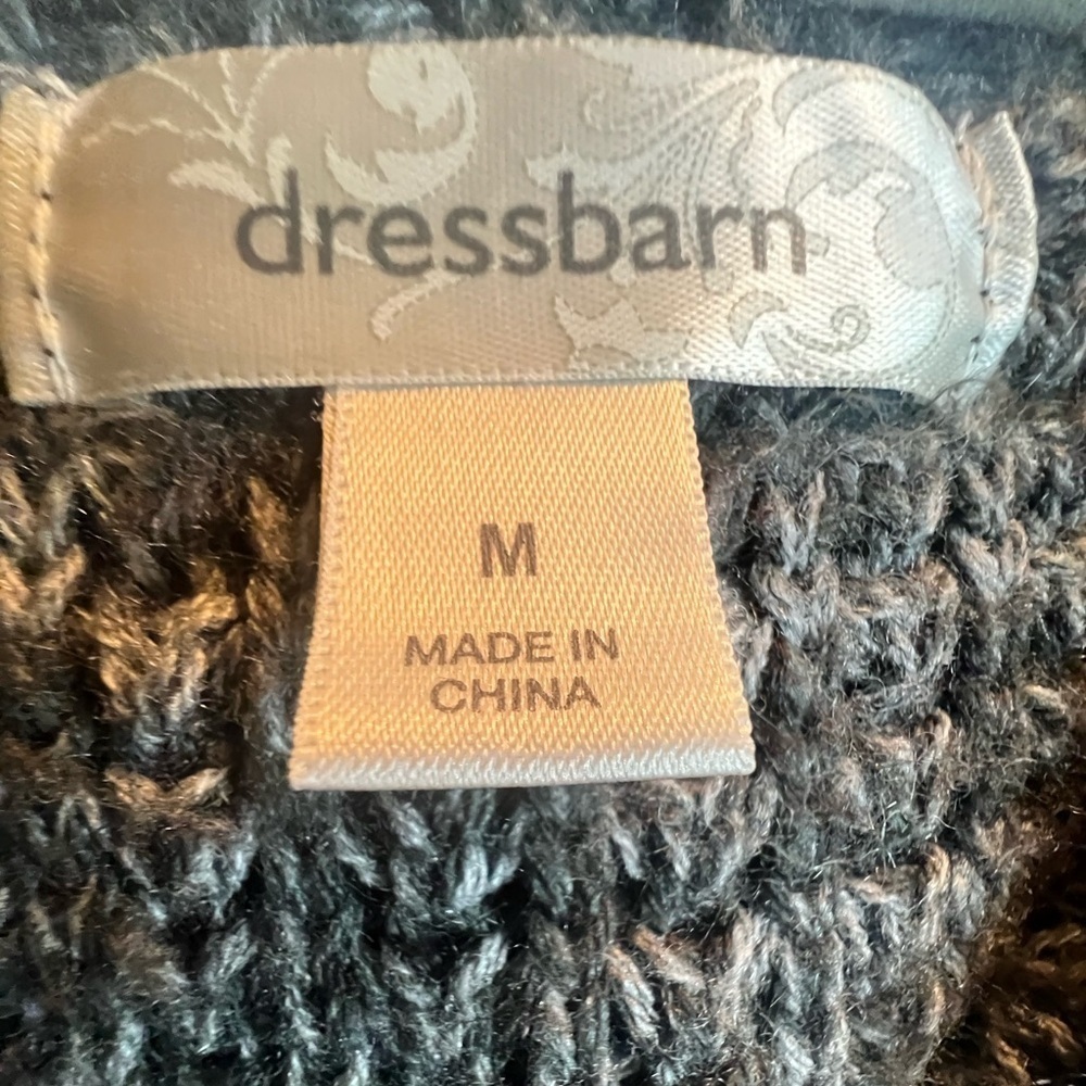 Dressbarn Gray Knit Sweater Dress - Picture 3 of 3